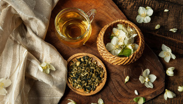 自然花茶场景作海报背景很迷人