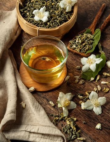 自然花茶场景作海报背景很迷人1