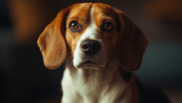 宠物狗狗比格犬室内摄影图