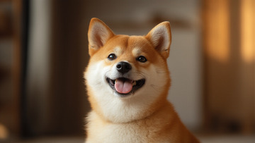 宠物狗狗柴犬室内摄影图