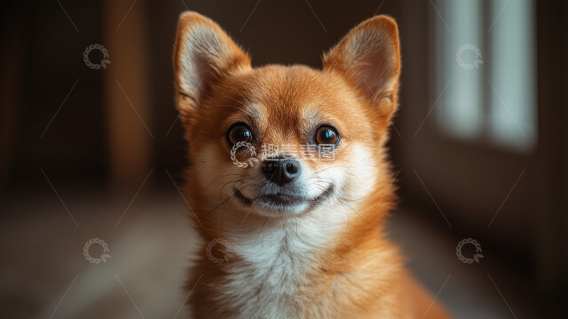 高清大图下载【趣麦麦图】宠物狗狗室内摄影图1