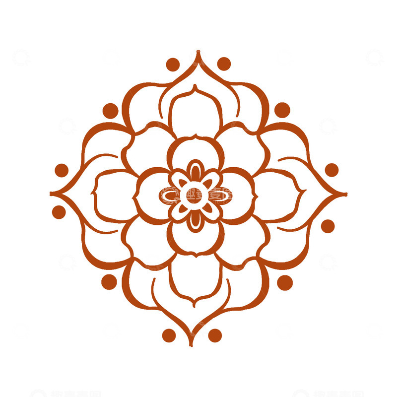 源文件下载【趣麦麦图】新年节日素材花纹装饰