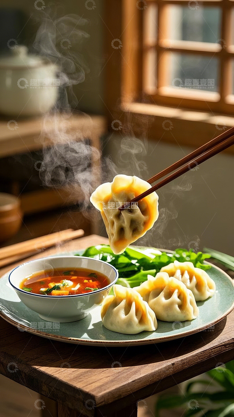 高清大图下载【趣麦麦图】春节就要吃饺子1