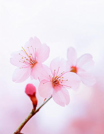 竖版樱花艺术照