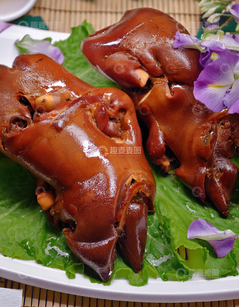 高清大图下载【趣麦麦图】精致卤制菜品猪脚