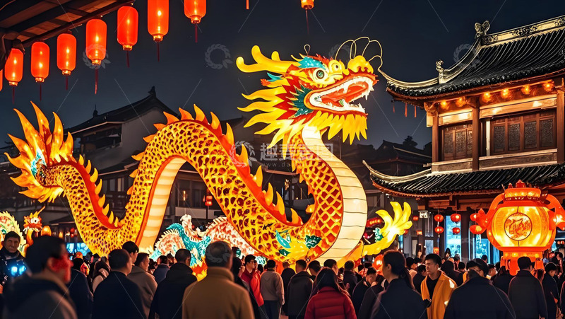 高清大图下载【趣麦麦图】春节元宵节龙灯花灯摄影图2