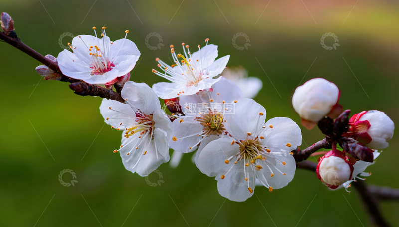 唯美的杏花画面1