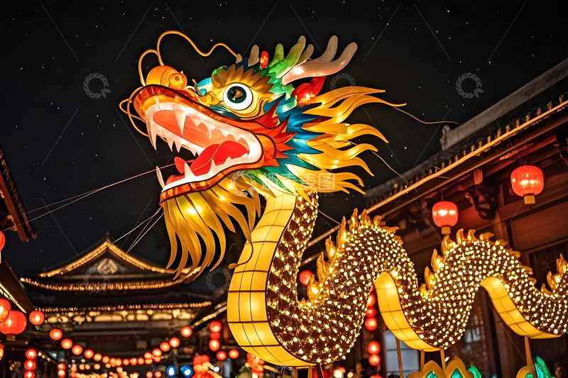 高清大图下载【趣麦麦图】春节元宵节龙灯花灯摄影图