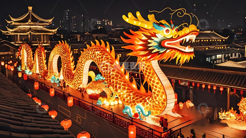 高清大图下载【趣麦麦图】春节元宵节龙灯花灯摄影图4