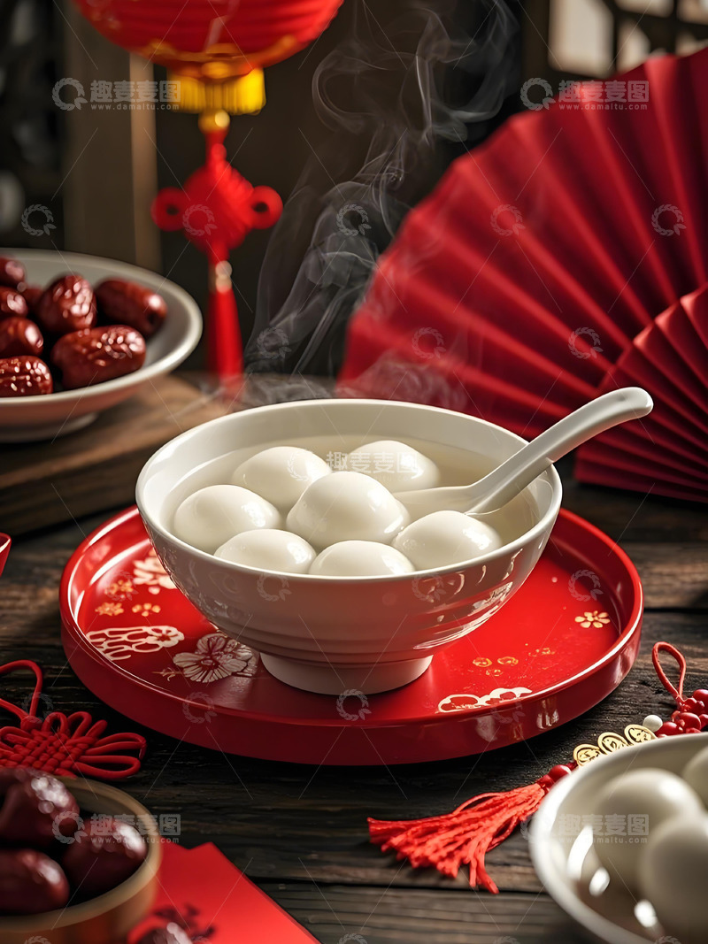 高清大图下载【趣麦麦图】元宵节中式美食汤圆摄影图5