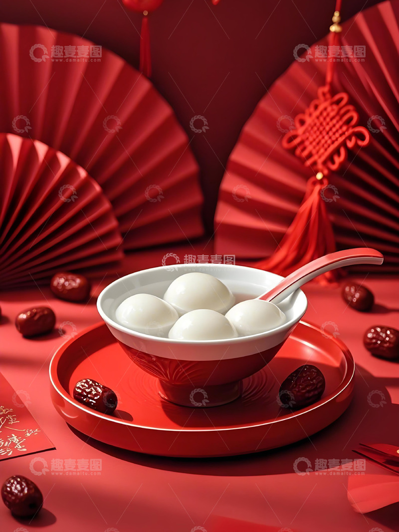 高清大图下载【趣麦麦图】元宵节中式美食汤圆摄影图6