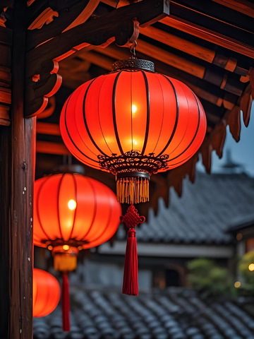 春节元宵节灯笼摄影图5