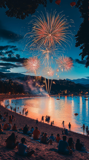  春节烟花夜景 1