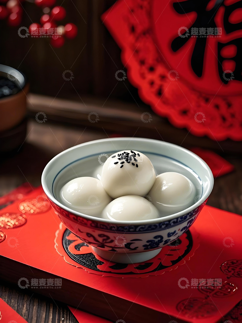 高清大图下载【趣麦麦图】元宵节中式美食汤圆摄影图8