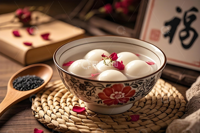 高清大图下载【趣麦麦图】元宵节中式美食汤圆摄影图3