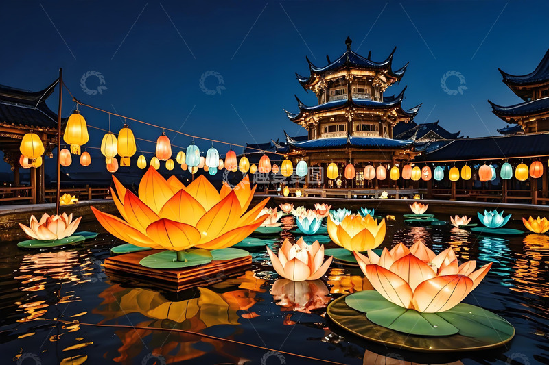 高清大图下载【趣麦麦图】元宵节花灯摄影图