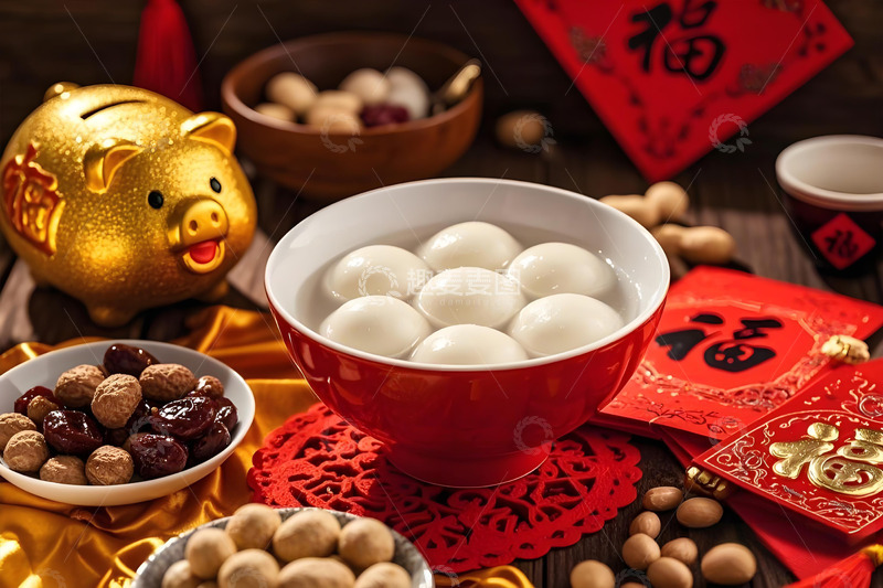 高清大图下载【趣麦麦图】元宵节中式美食汤圆摄影图2