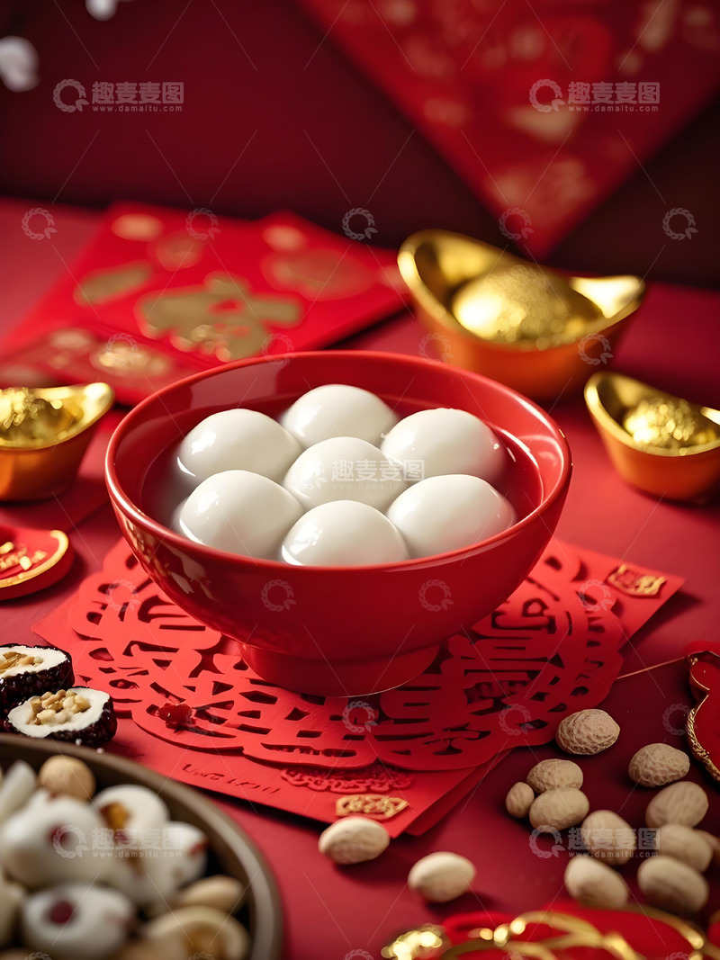高清大图下载【趣麦麦图】元宵节中式美食汤圆摄影图