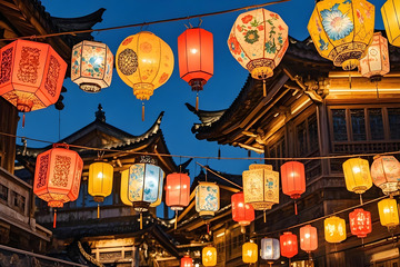 春节元宵节灯笼摄影图4