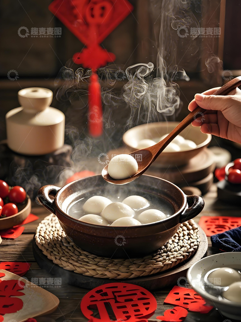 高清大图下载【趣麦麦图】元宵节中式美食汤圆摄影图7