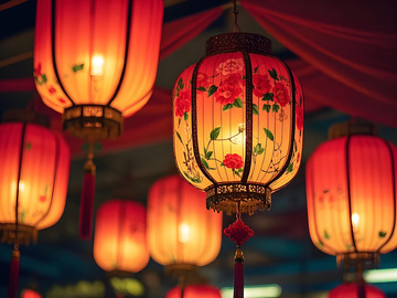 春节元宵节灯笼摄影图6