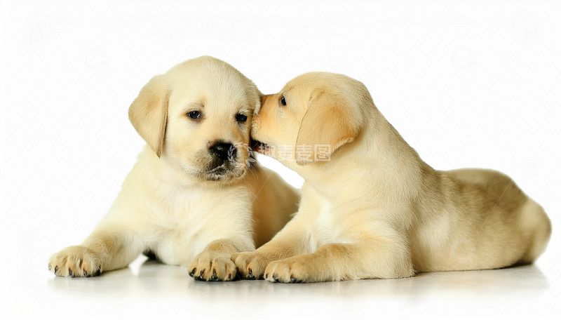 高清大图下载【趣麦麦图】拉布拉多幼犬相互依偎1