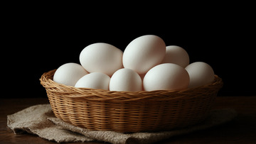 新鲜农家鸡蛋摄影图