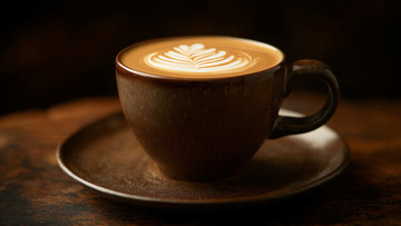 甜品丝滑拿铁咖啡饮品摄影图