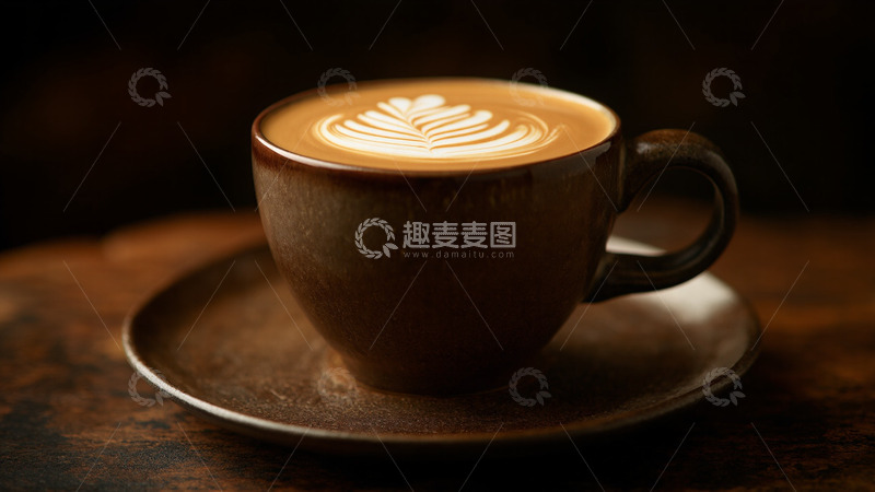 高清大图下载【趣麦麦图】甜品丝滑拿铁咖啡饮品摄影图
