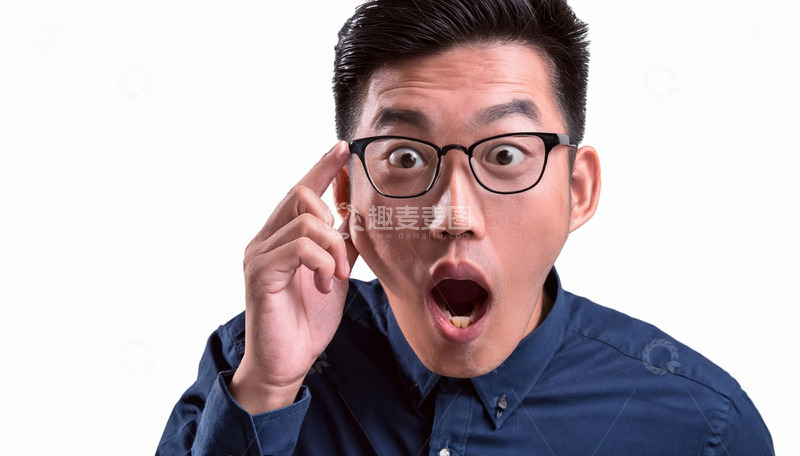 高清大图下载【趣麦麦图】穿梭喜怒哀乐：定格惊讶的表情画面