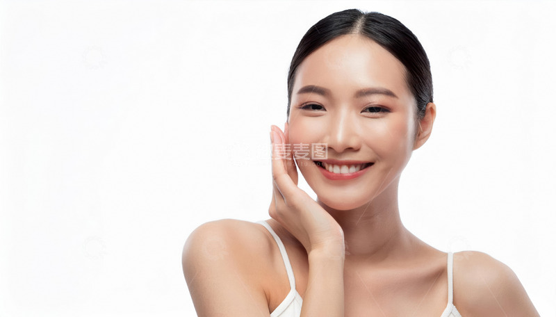 有着长发的微笑者