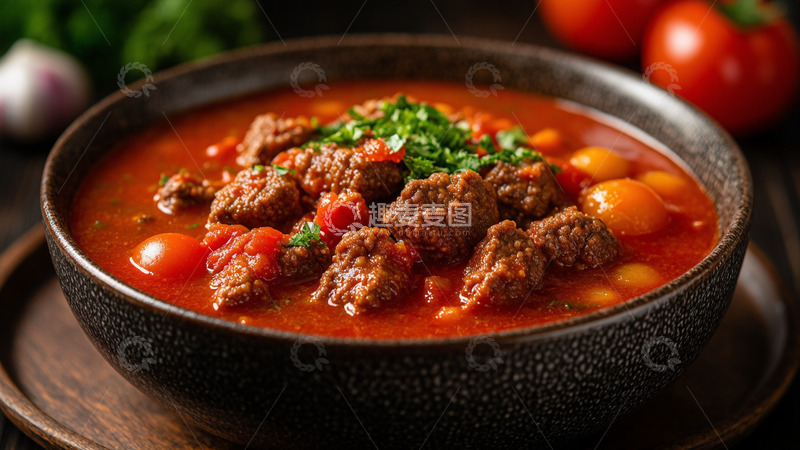 高清大图下载【趣麦麦图】-中餐西红柿炖牛腩番茄牛腩摄影图