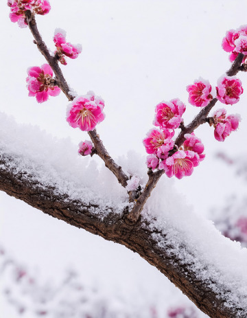 雪压枝头的梅花2