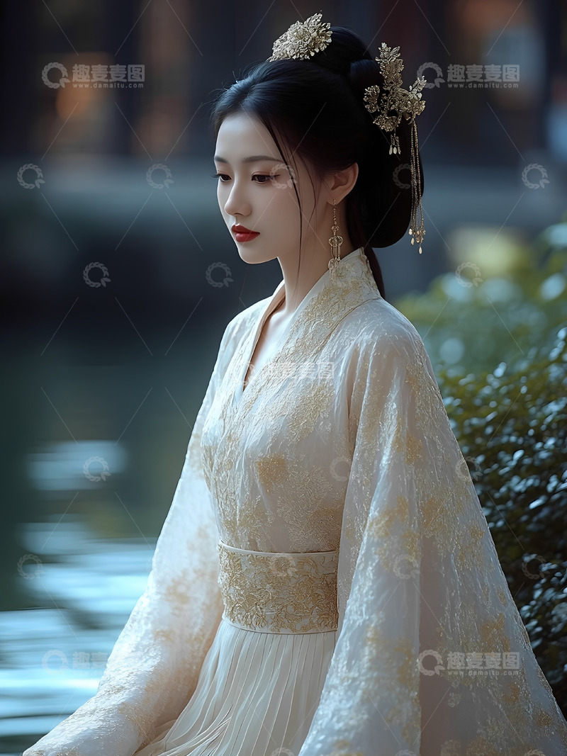 高清大图下载【趣麦麦图】-古风美女汉服写真摄影图5