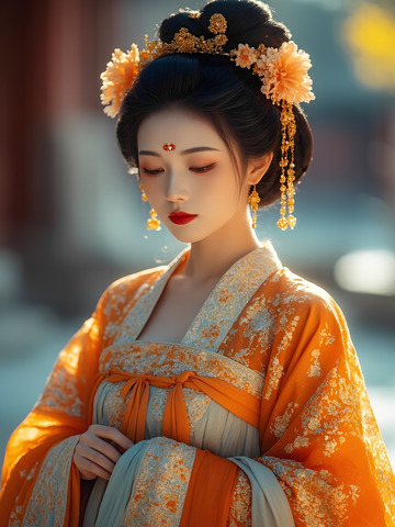 古风美女汉服写真摄影图2