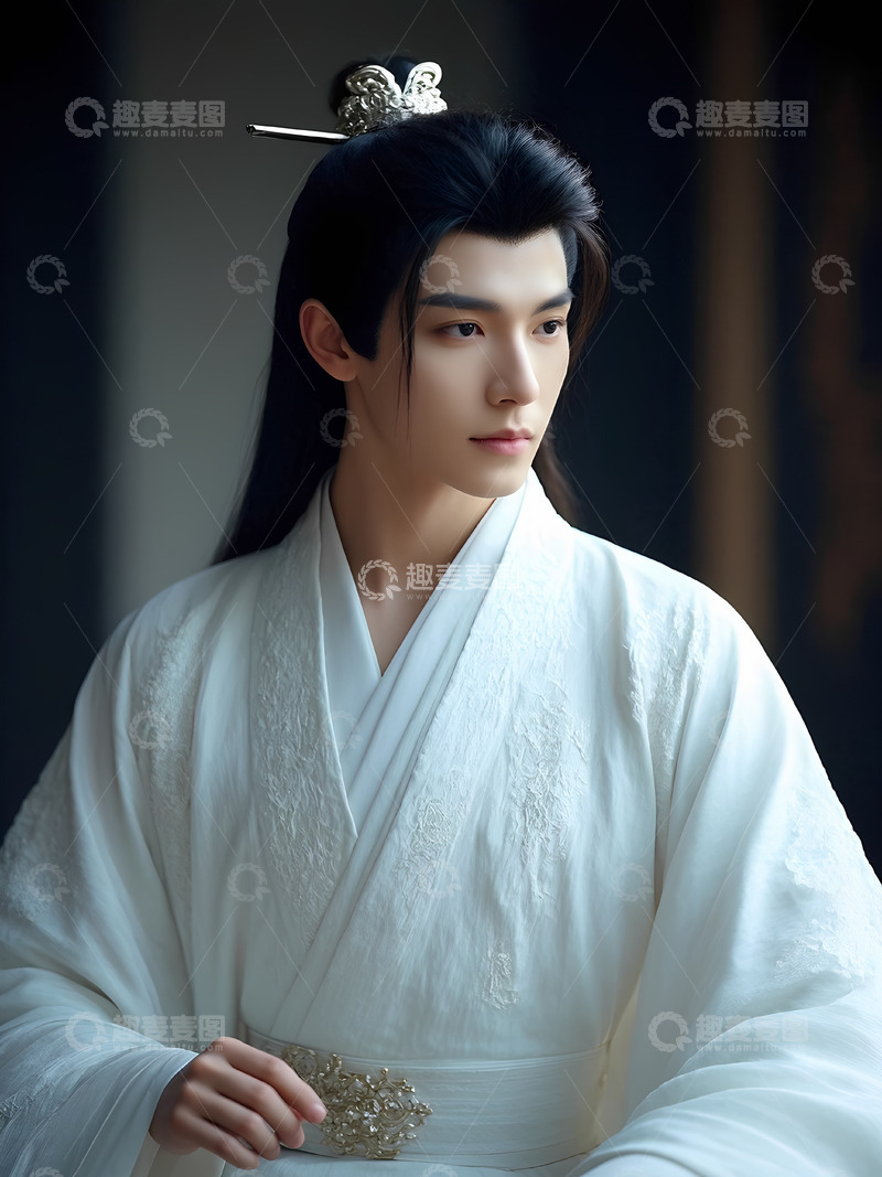 高清大图下载【趣麦麦图】古风帅哥美男汉服写真艺术照