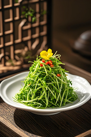 香椿苗凉菜摄影图1