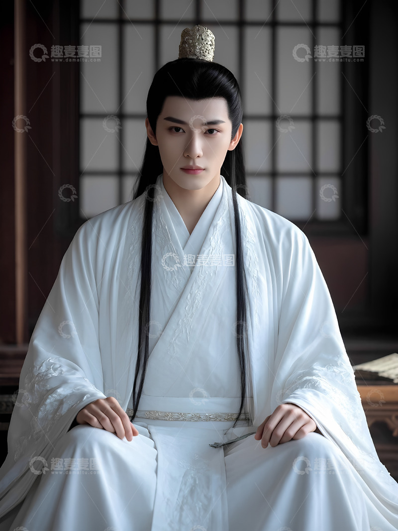 高清大图下载【趣麦麦图】古风帅哥美男汉服写真艺术照4