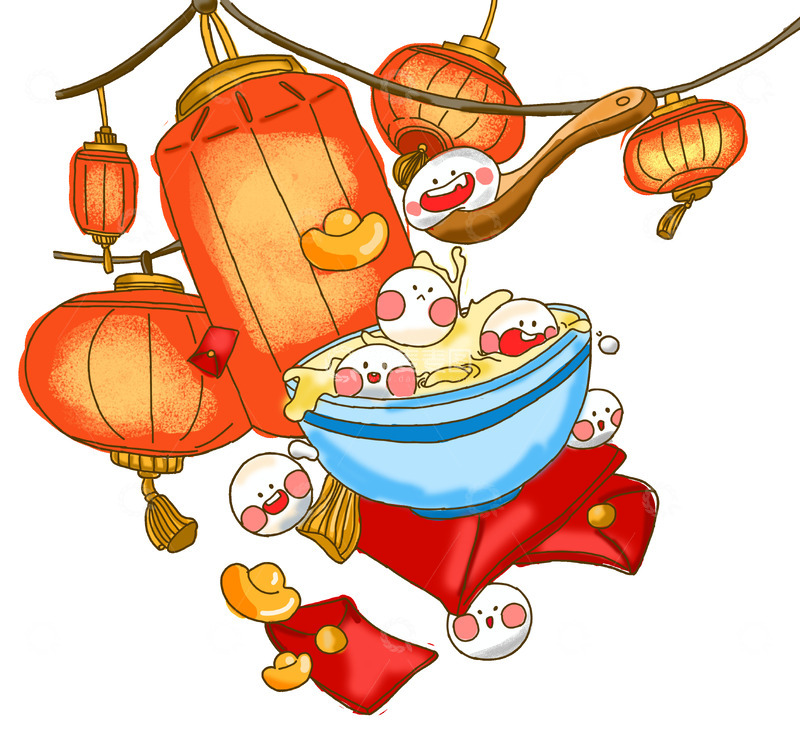 2025欢度元宵元宵节元素