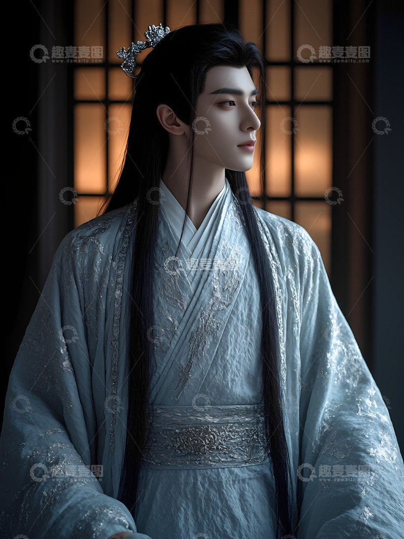 高清大图下载【趣麦麦图】-古风美男帅哥写真摄影图