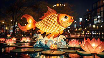 元宵节春节灯会场景摄影图1