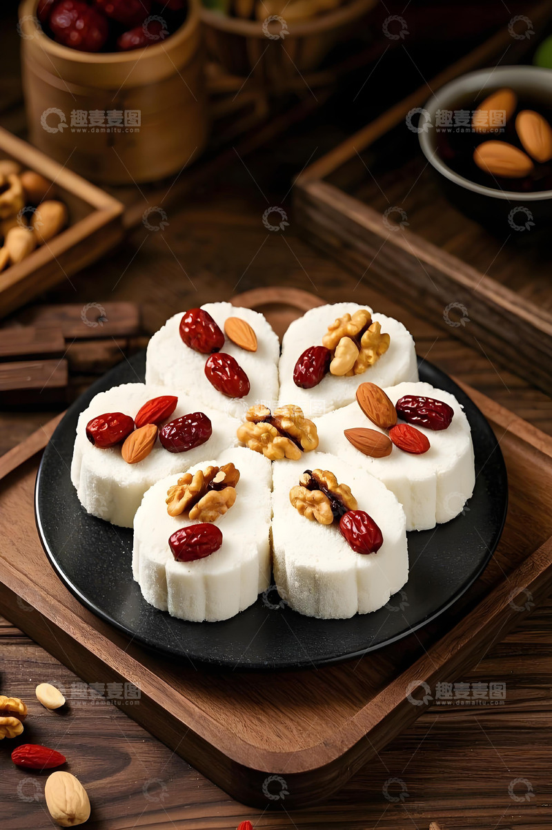 高清大图下载【趣麦麦图】中式美食重阳糕