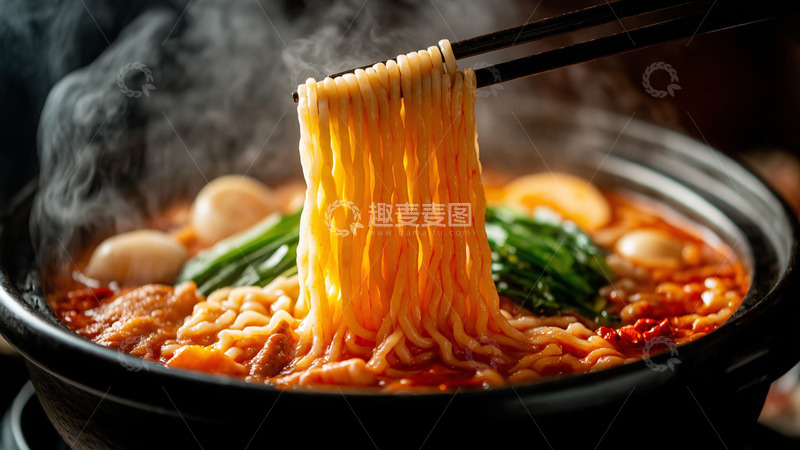 高清大图下载【趣麦麦图】麻辣火锅面面条美食摄影