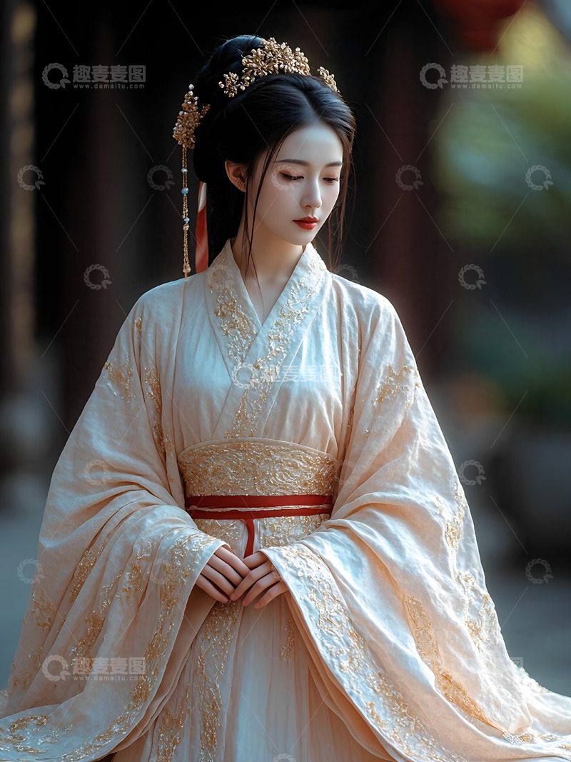 高清大图下载【趣麦麦图】-古风美女汉服写真摄影图