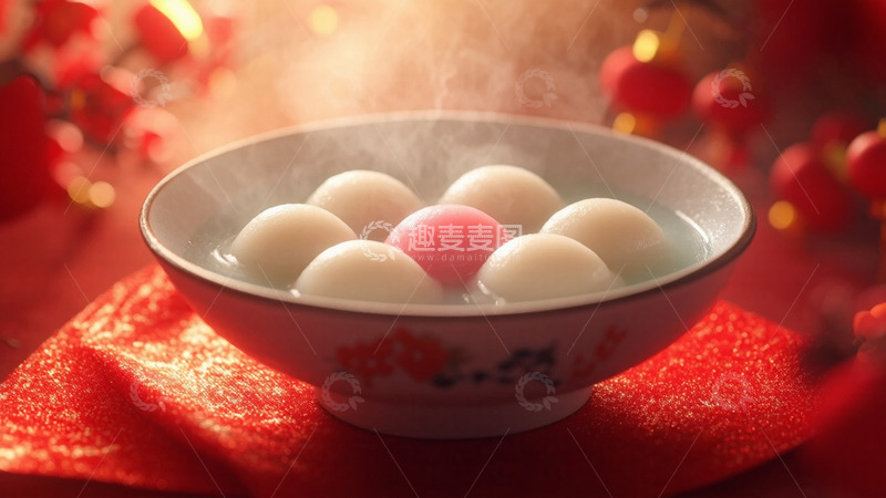 高清大图下载【趣麦麦图】美食元宵节汤圆创意摄影图