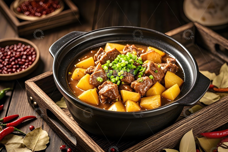 高清大图下载【趣麦麦图】土豆牛腩美食摄影