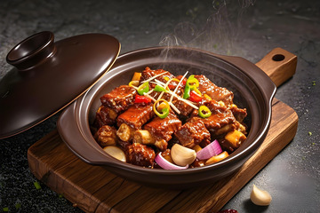 砂锅排骨美食摄影
