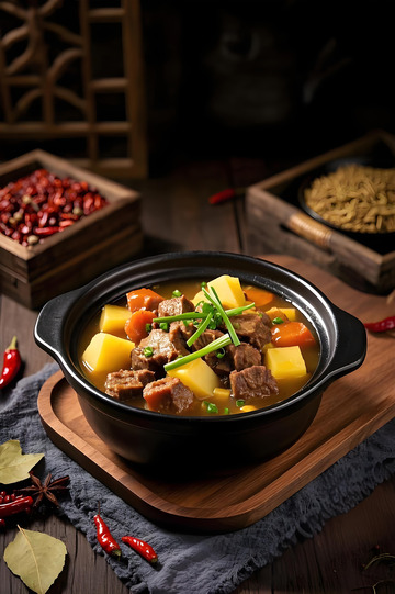 土豆牛腩美食摄影1