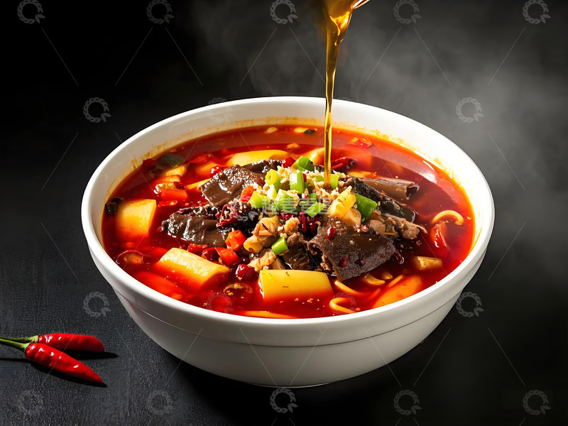 高清大图下载【趣麦麦图】中式美食毛血旺摄影图1