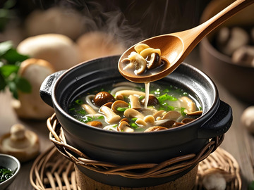 菌菇汤美食摄影图1